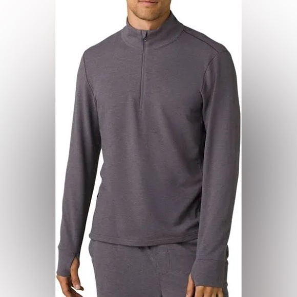 Prana Men’s Altitude Tracker 1/4 Zip Gray Size Medium - Picture 1 of 11